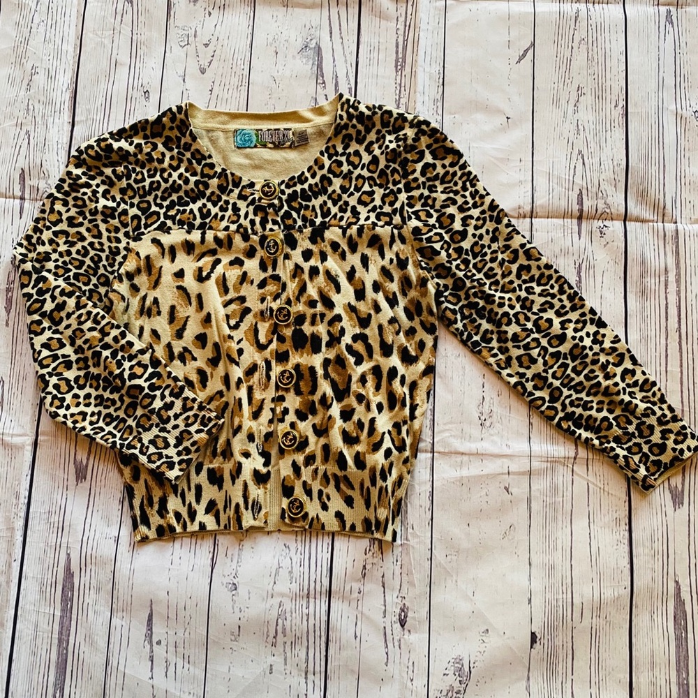 Forever 21 Leopard Print Cardigan